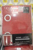 *Home Living Lined Eyelet Curtains 66” width 54” drop