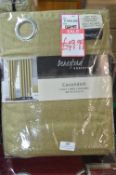 *Home Living/Beresford Lined Eyelet Curtains 90” width 72” drop