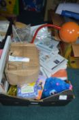 Assorted Items Including Lamps, Birthday Cards, et