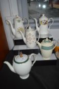 Six Vintage Coffee and Teapots