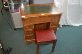 Small Reproduction Writing Desk with Oak Stool