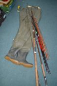 Fishing Rods Including Two Shakespeare Omni Tele 3