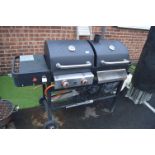 Double Gas Burner Barbecue