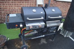 Double Gas Burner Barbecue