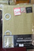 *Home Living/Beresford Lined Eyelet Curtains 90” width 72” drop