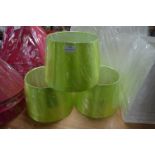 *Three 10" Neon Green Lampshades