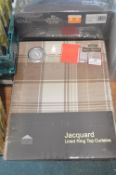 *Jacquard Lined Ring Top Curtains 42” width 72” drop