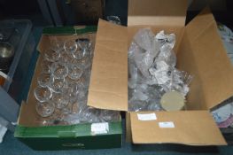Two Boxes of Wine Glasses etc.