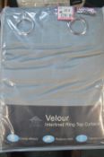 *Home Velour Eyelet Curtains 45” width 54” drop