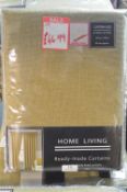*Home Living/Beresford Lined Eyelet Curtains 66” width 90” drop