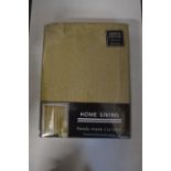 *Home Living Lined Pencil Pleat Curtains in Olive Green 66” x 54” drop