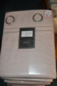 *Casa Home Blackout Quilted Eyelet Curtains in Blu