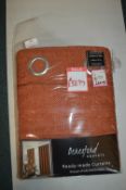 *Beresford Lined Eyelet Curtains in Burnt Orange 66” x 54” drop
