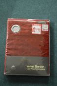 *Velvet Border Lined Eyelet Curtains 44" x 54" dro