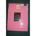 *Beresford Thermal Blackout Pencil Pleat Curtains in Pink 46” x 72” drop