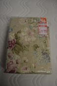 *Floral Lined Eyelet Curtains 66" x 72" drop