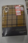 *Montgomery Lined Eyelet Brae Mustard Curtains 90” x 54” drop