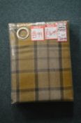 *Plaid Eyelet Curtains 46" x 54" drop