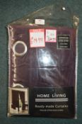 *Home Living Lined Pencil Pleat Curtains 66" x 90"