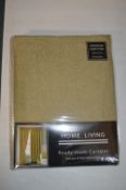 *Home Living Lined Pencil Pleat Curtains in Olive Green 66” x 54” drop