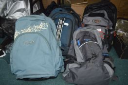 Four Backpacks Containing Assorted Fishing Tackle