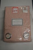 *Belle Maison Lined Eyelet Curtains in Blush 66” x 90” drop