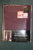 *Home Living Lined Pencil Pleat Curtains 66" x 90"