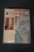 *Jeff Banks Home Monaco Teal Lined Eyelet Curtains 90” x 72” drop