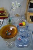 Glassware, Vases, Dishes, etc.
