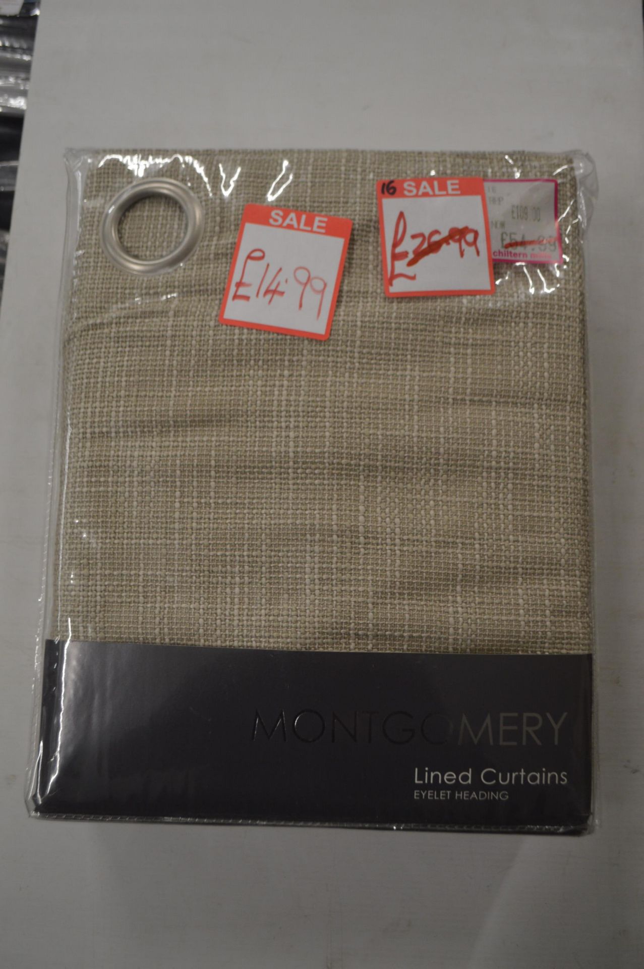 *Montgomery Lined Eyelet Curtains 66” x 54” drop