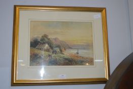 Original Watercolour by A. Lewis "Evening Sunset O