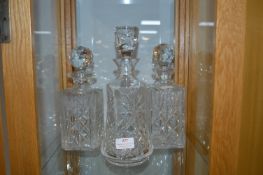 Three Glass Decanters