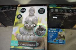 *Three Solar Powered Buddha Water Features and Water Feature Pump