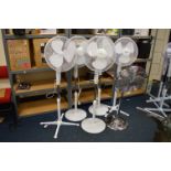*Five White and One Silver Pedestal Fans