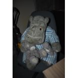 *Silentnight Hippo Soft Toy, and Two Small Blue Bears