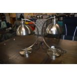 Two Silver Desk Lamps