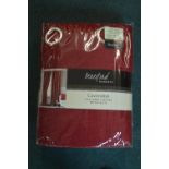 *Beresford Cavendish Eyelet Curtains in Red 90" x