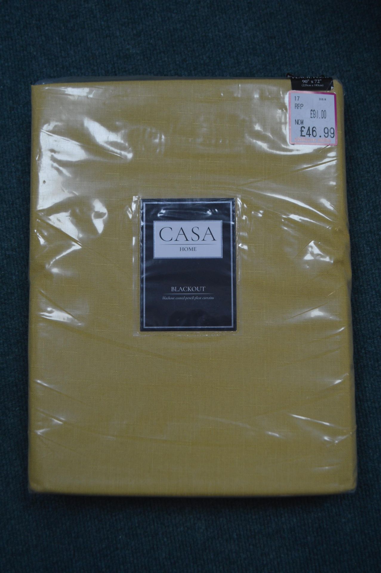 *Casa Home Blackout Pencil Pleat Curtains in Ochre