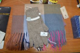 Set of Joules Gloves, and a Tube Scarf