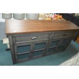 *Modern Sideboard with Drawers nd Glazed Doors