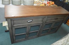 *Modern Sideboard with Drawers nd Glazed Doors
