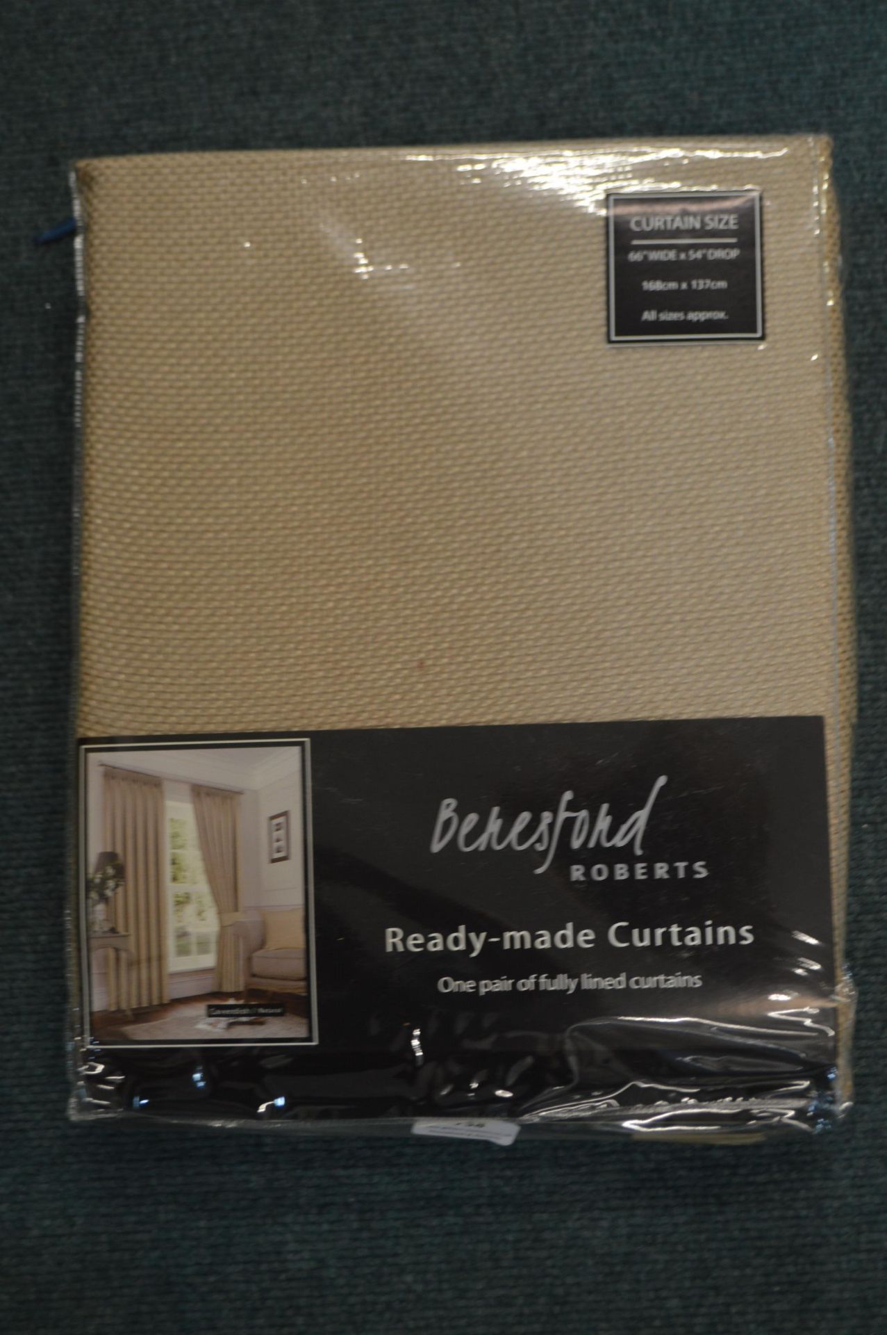 *Beresford Cavendish Pencil Pleat Curtains in Natu