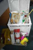 Basket and Contents plus Cleaning Products etc.