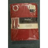 *Beresford Cavendish Eyelet Curtains in Red 90" x