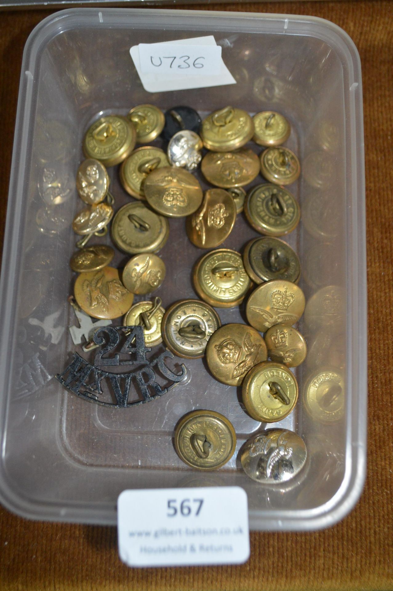 Military Buttons and Numbers