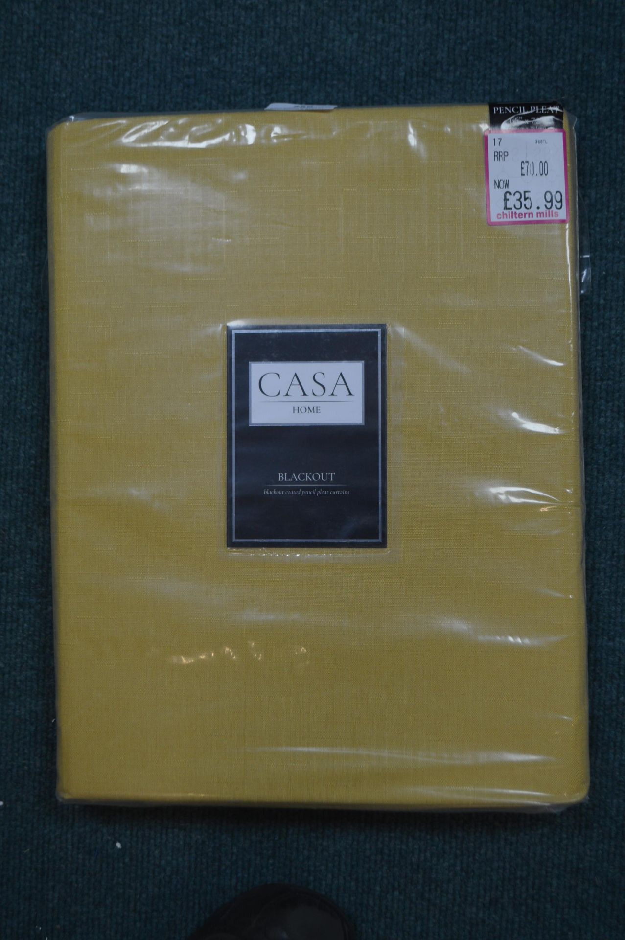 *Casa Home Blackout Pencil Pleat Curtains in Ochre