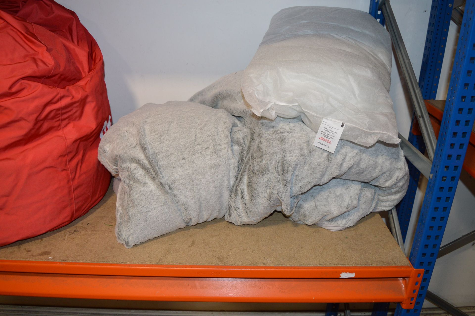 *Three Red Martini Fiero Beanbags, and a Small Grey Duvet and Pillow - Image 3 of 3