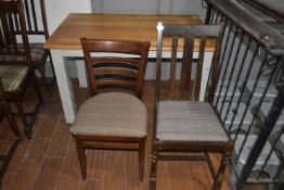*Pair of Hardwood Framed Dining Chairs