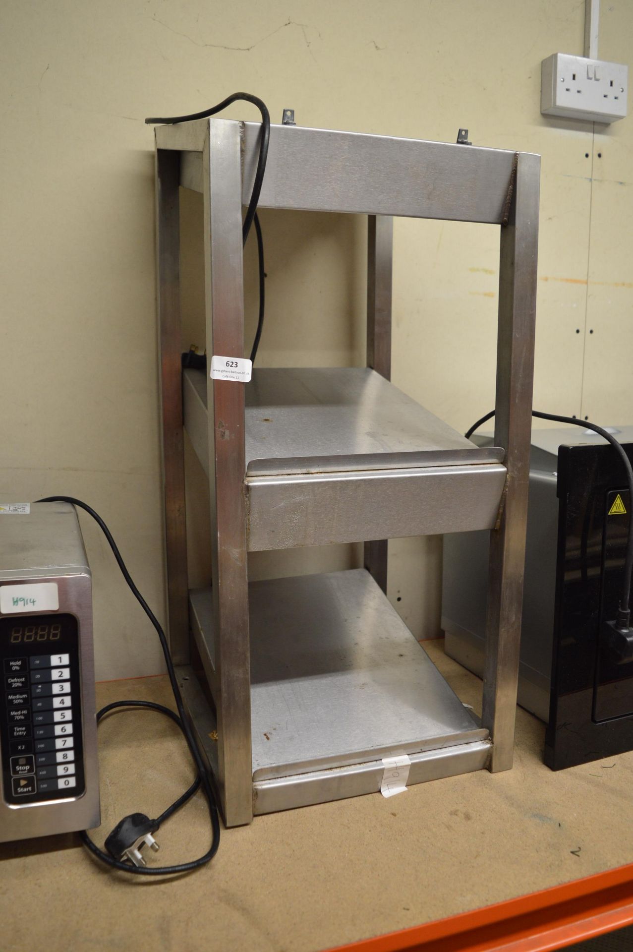 Stainless Steel Three Tier Light Up Shelving