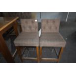 *Pair of Button Back Barstools